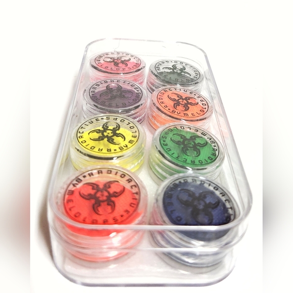 By Melolops Radioactive Face and Body Mini Water Ink Set 8 Neon UV Shades NIB - Picture 15 of 15